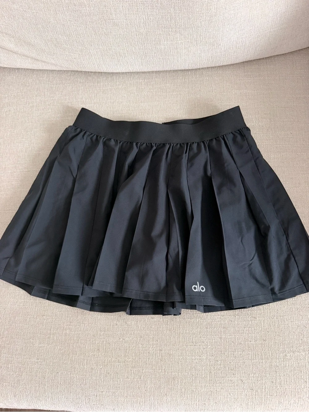 Alo Black Varsity Tennis Skirt- XS